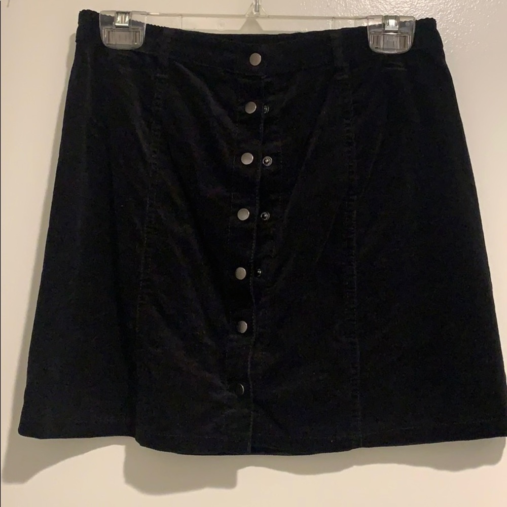 Velvet mini skirt